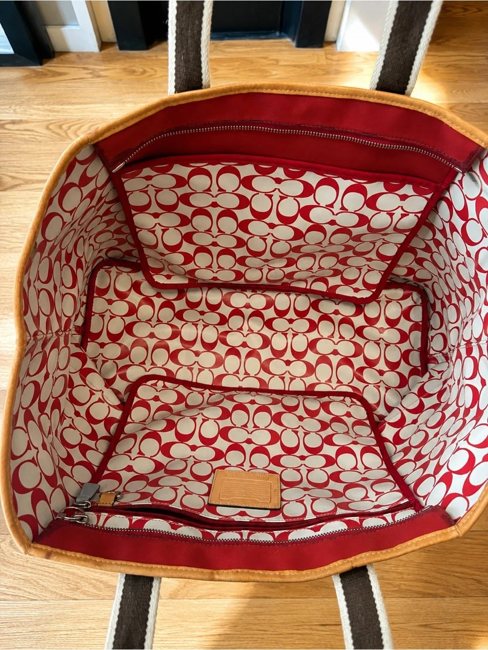 Vintage Coach Hamptons Weekend Tote Bag ❤️ size Large (12” H × 15” W)